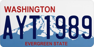 WA license plate AYT1989
