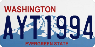 WA license plate AYT1994