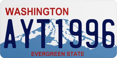 WA license plate AYT1996