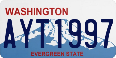 WA license plate AYT1997