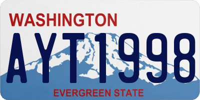 WA license plate AYT1998