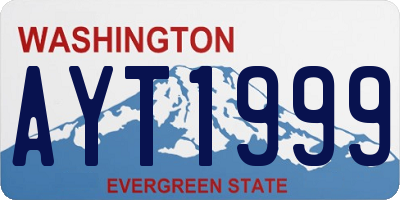 WA license plate AYT1999