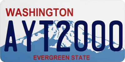 WA license plate AYT2000