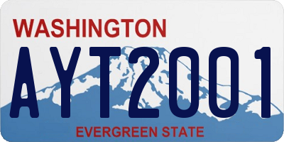 WA license plate AYT2001