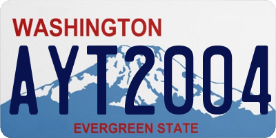 WA license plate AYT2004
