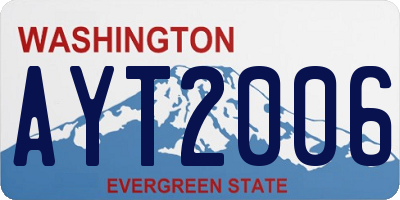 WA license plate AYT2006