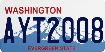 WA license plate AYT2008