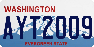 WA license plate AYT2009