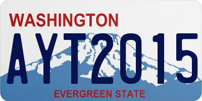 WA license plate AYT2015