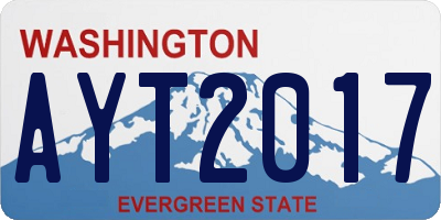 WA license plate AYT2017