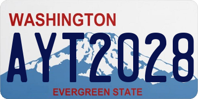 WA license plate AYT2028
