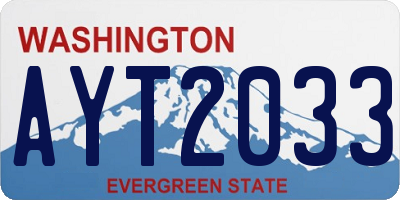 WA license plate AYT2033
