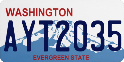 WA license plate AYT2035