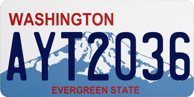 WA license plate AYT2036