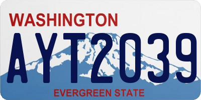 WA license plate AYT2039
