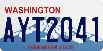 WA license plate AYT2041