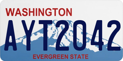 WA license plate AYT2042
