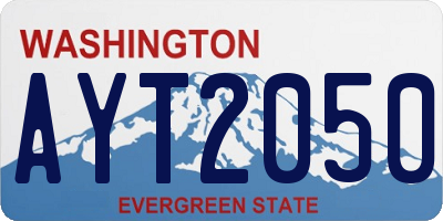 WA license plate AYT2050