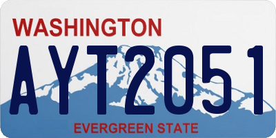 WA license plate AYT2051