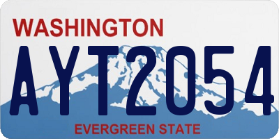 WA license plate AYT2054