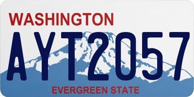 WA license plate AYT2057