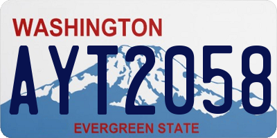 WA license plate AYT2058