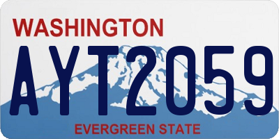 WA license plate AYT2059