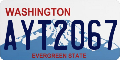 WA license plate AYT2067