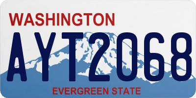 WA license plate AYT2068