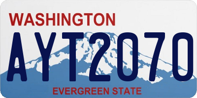 WA license plate AYT2070