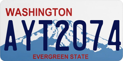 WA license plate AYT2074