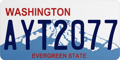 WA license plate AYT2077