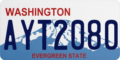 WA license plate AYT2080