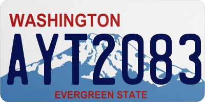 WA license plate AYT2083