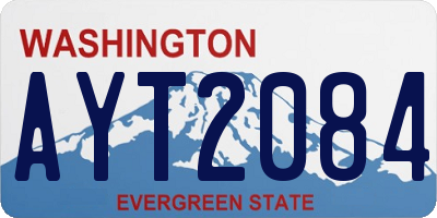 WA license plate AYT2084
