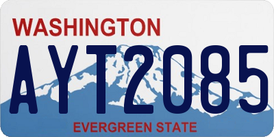 WA license plate AYT2085