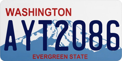 WA license plate AYT2086