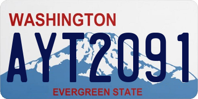 WA license plate AYT2091