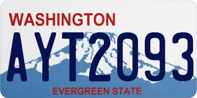 WA license plate AYT2093