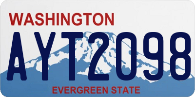 WA license plate AYT2098