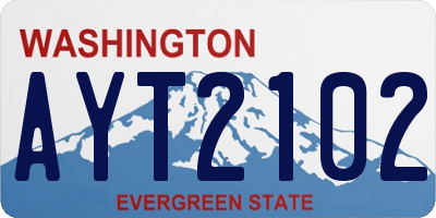WA license plate AYT2102