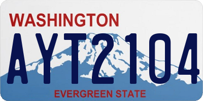 WA license plate AYT2104