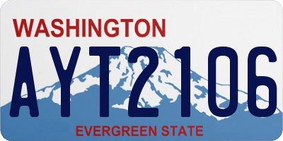 WA license plate AYT2106