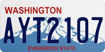WA license plate AYT2107
