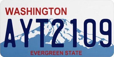 WA license plate AYT2109