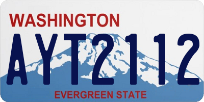 WA license plate AYT2112