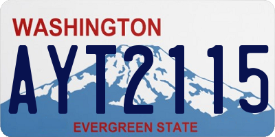 WA license plate AYT2115