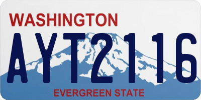 WA license plate AYT2116