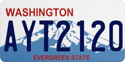 WA license plate AYT2120