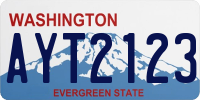WA license plate AYT2123